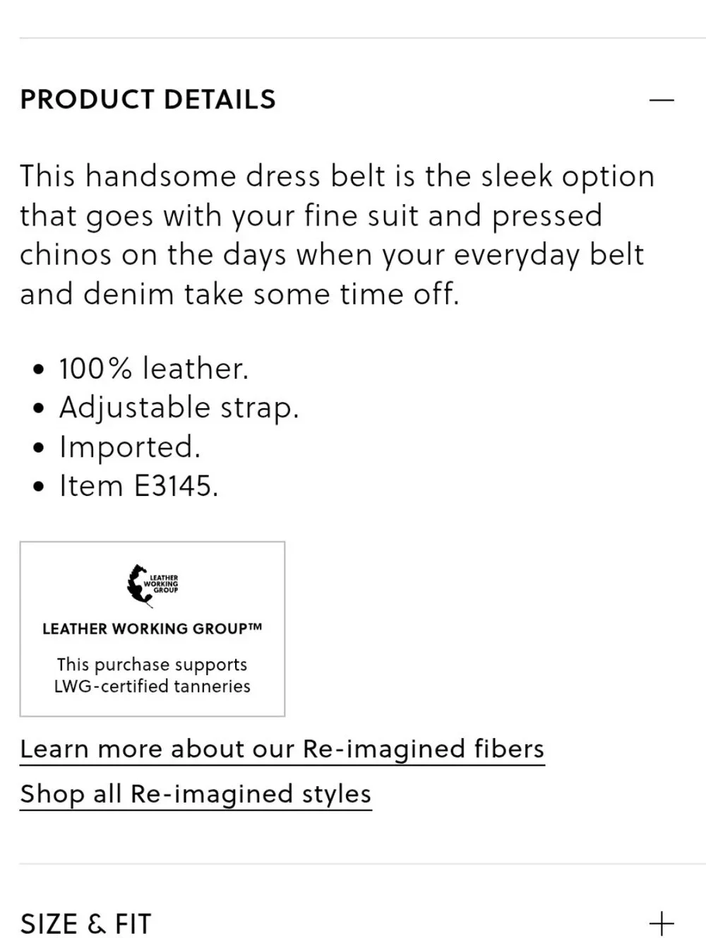 J. Crew Italian Leather Dress Belt - Cigar Brown